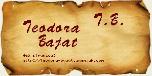 Teodora Bajat vizit kartica
